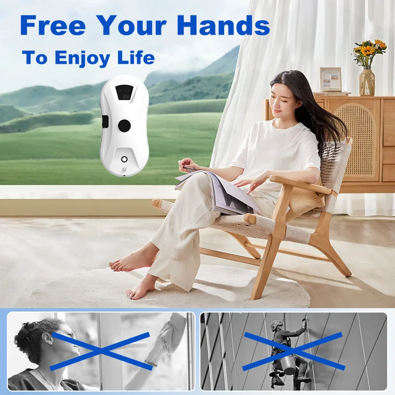 Window Window Robot with a sprayer langou window cleaner robot