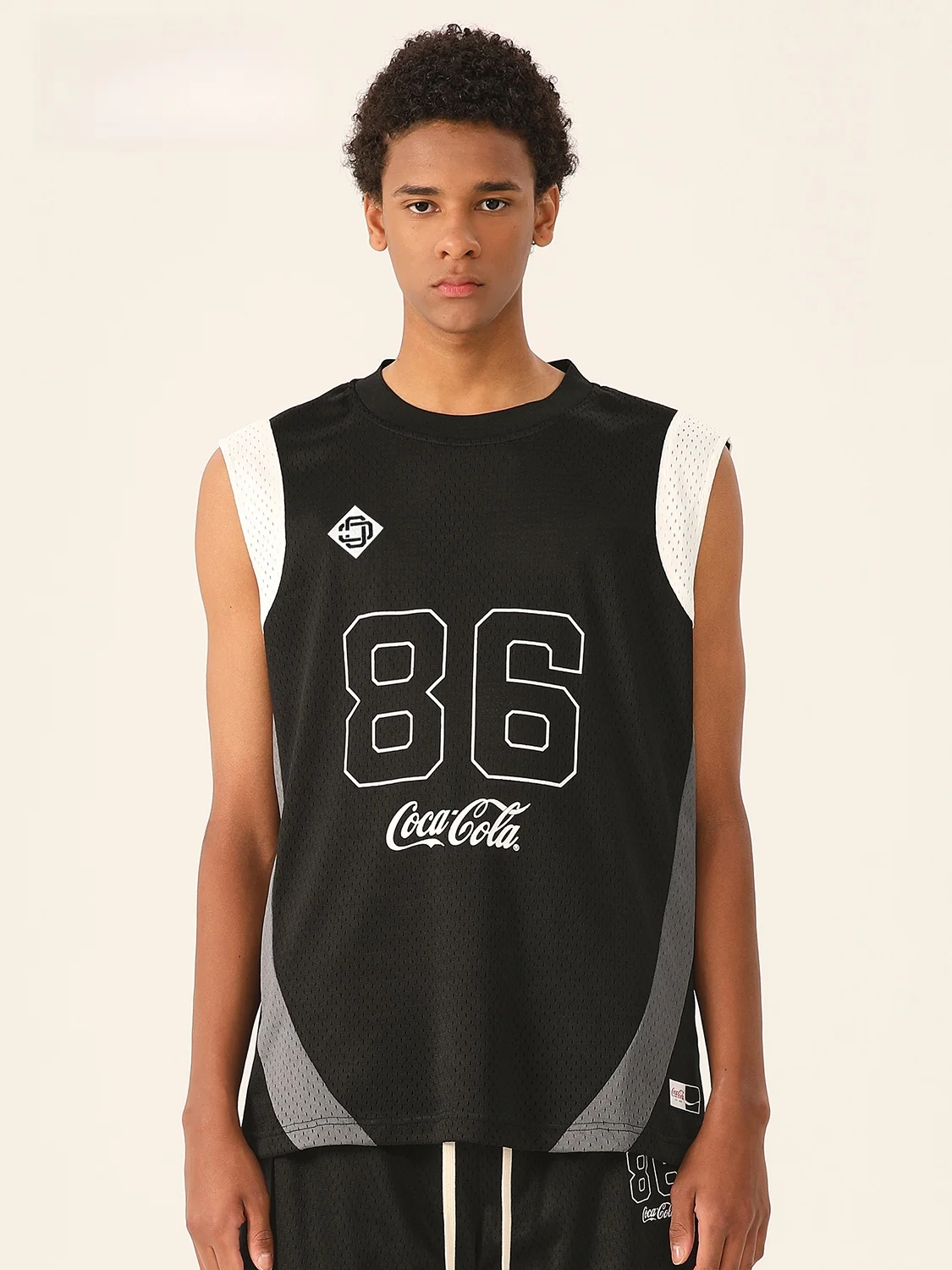 

American Baskeall Vest Men's Trendy Loose Breathable Fitn Svel T-irt Summer Youth Active Wear Polyester