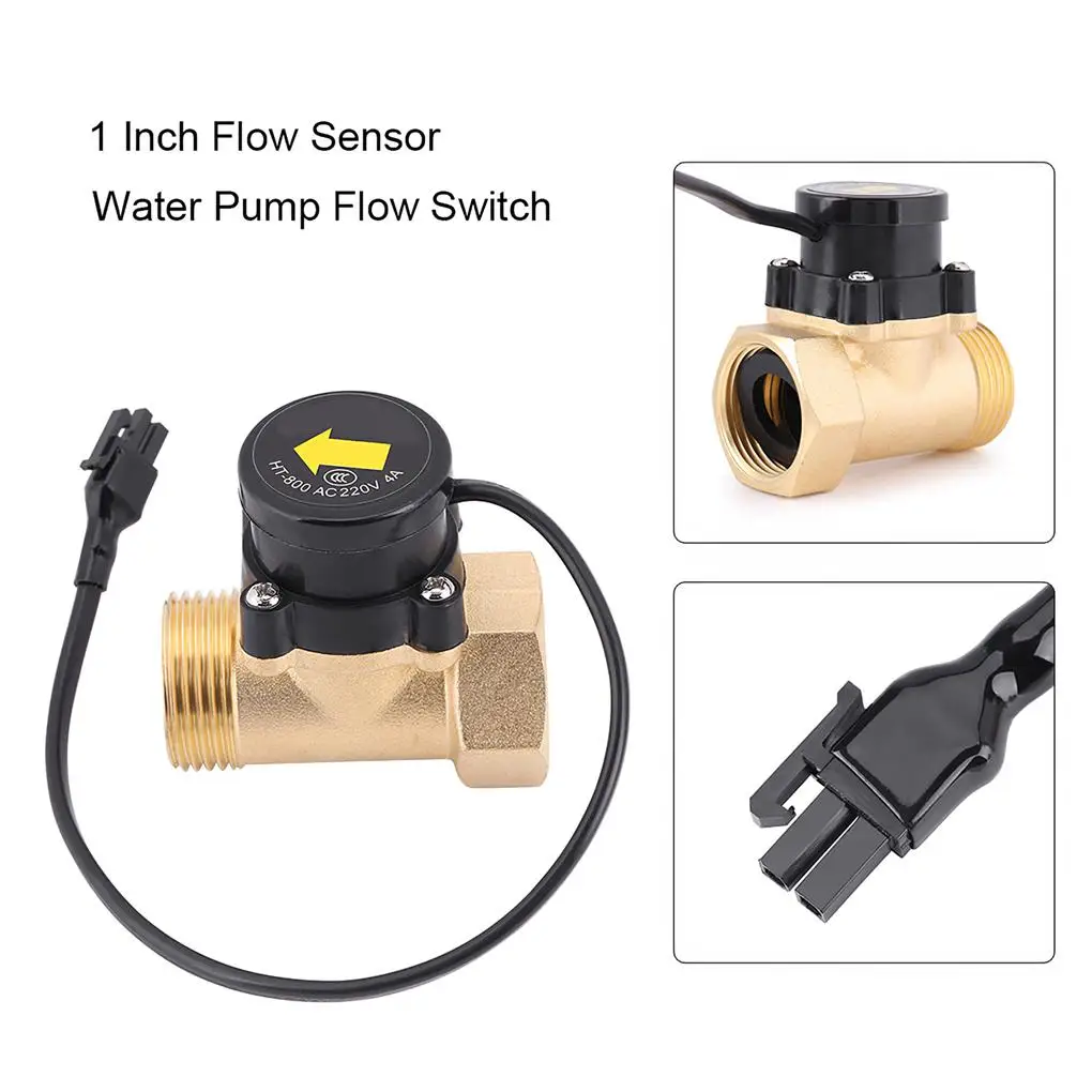 HT-800 1 Inch Flow Sensor Water Pump Flow AC220V 4A  Switch Sensor Water Pump Switch Automatic Control