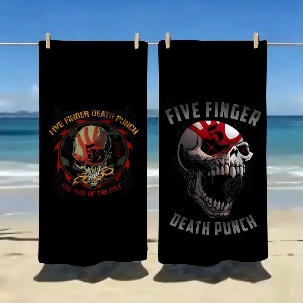 LOGO Five Finger Death Punch Towel ultra-fine fiber quick drying absorbent bath towel, outdoor swimming sports towel