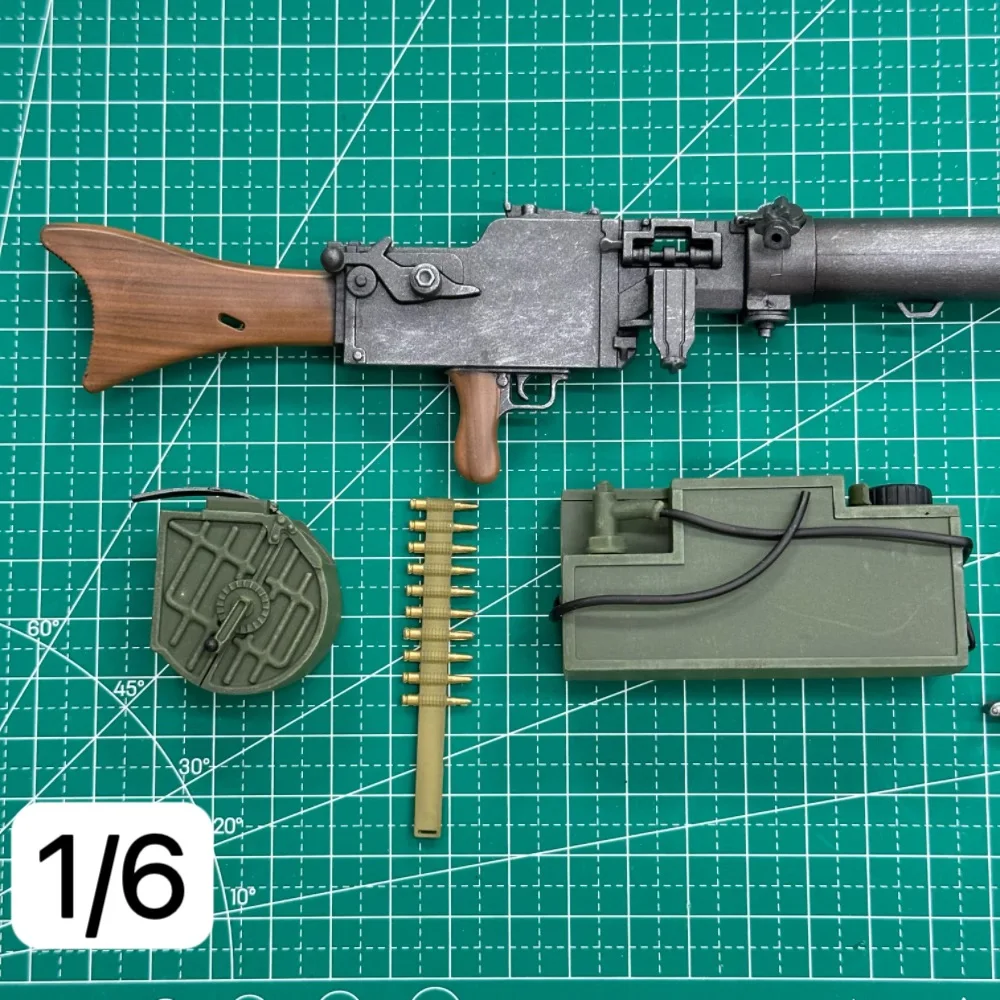 1/6 Scale Soldier Figures MG08/15 Machine Gun Model WWI German Water Cooled Plastic Kit for 12