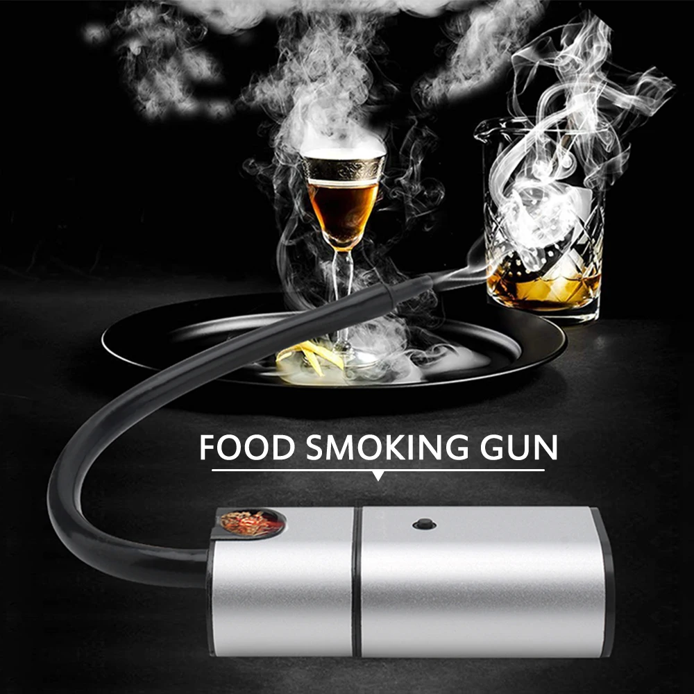 Asafee Portable Molecular Cuisine Smoking Food Cold Smoke Generator Meat Burn Smokehouse Cooking for BBQ Grill Smoker Wood