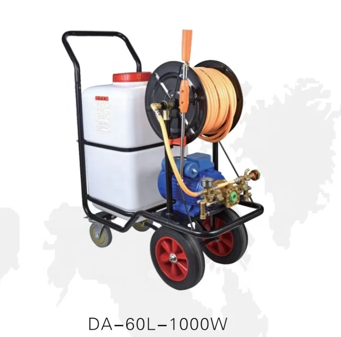 

Small Farm Garden tank Sprayers 60L Trolley Type 1.1kw Motor Electric Power Pump Spray Machine for Agriculture