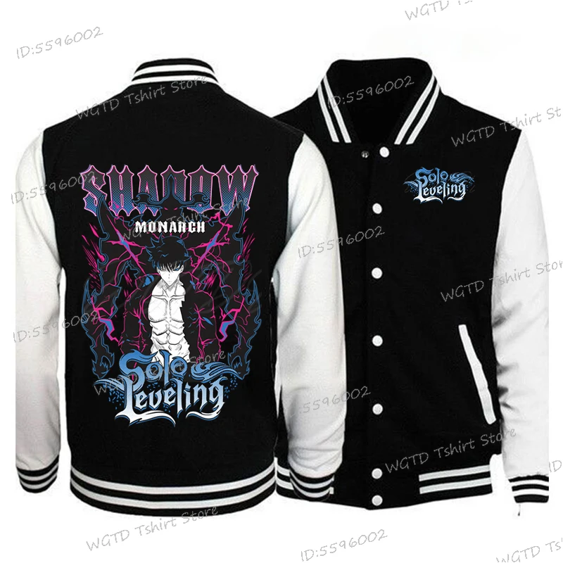 Oblíbené anime Solo Leveling grafické bundy Pánské Dámské knoflíky Baseballová uniforma Manga Sung Jin Woo Grafické Unisex Sportovní kabáty - náhled 5
