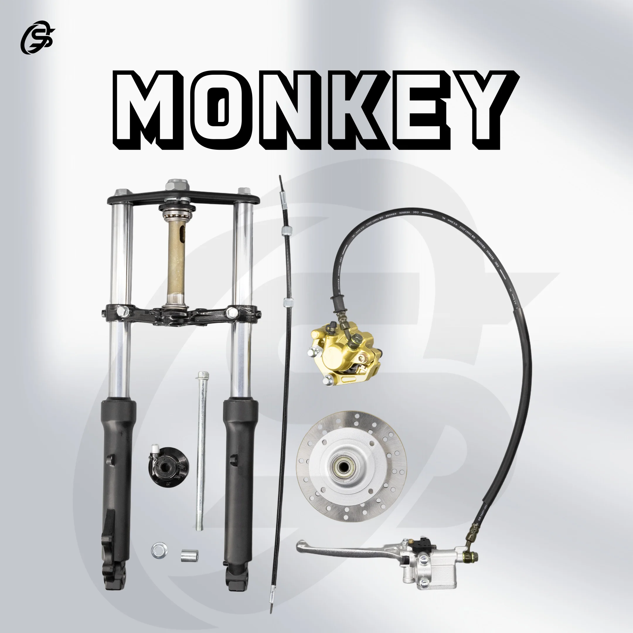 30mm Front Fork Kit Z50 520mm Front Shock Absorption Kit Monkey Front Suspension Kit for HONDA Monkey Z50 Motorcycles for 8