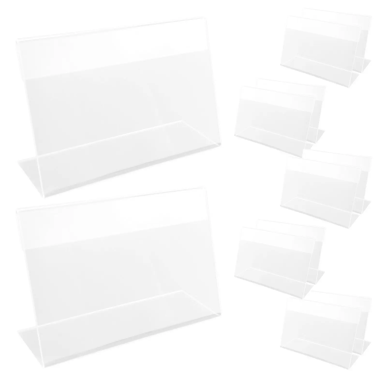 

30Pcs 6x4cm Acrylic Price Tag Holder Clear Plastic Label for Store Retail Shelf Display Reusable Pricing Tag Organizer