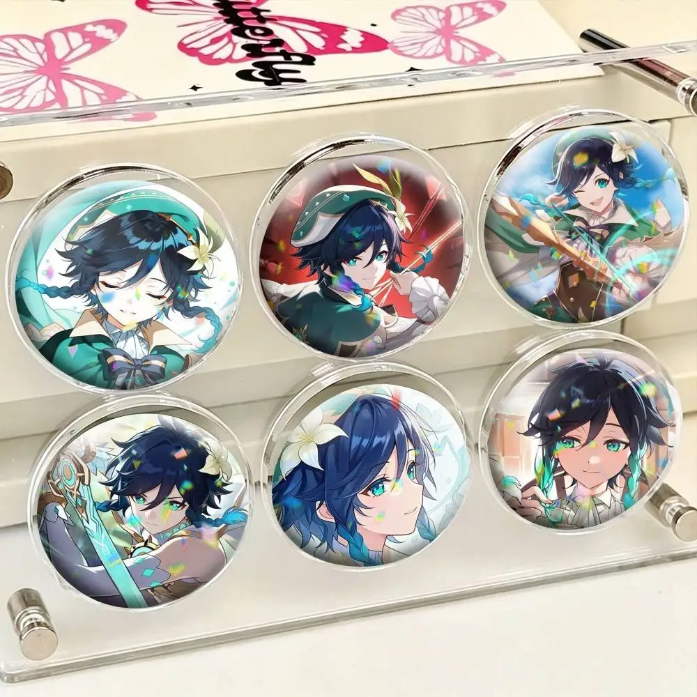 Venti G-Genshin Game I-Impact 25mm 32mm 44mm 58mm 75mm Brooches Badges Pins for Accessories Gift