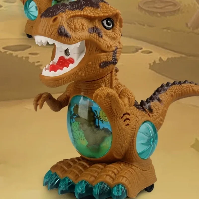 電動スプレー恐竜のおもちゃ子供音楽ライト学習クロール早期教育おもちゃ移動任意の方向子供の誕生日プレゼント