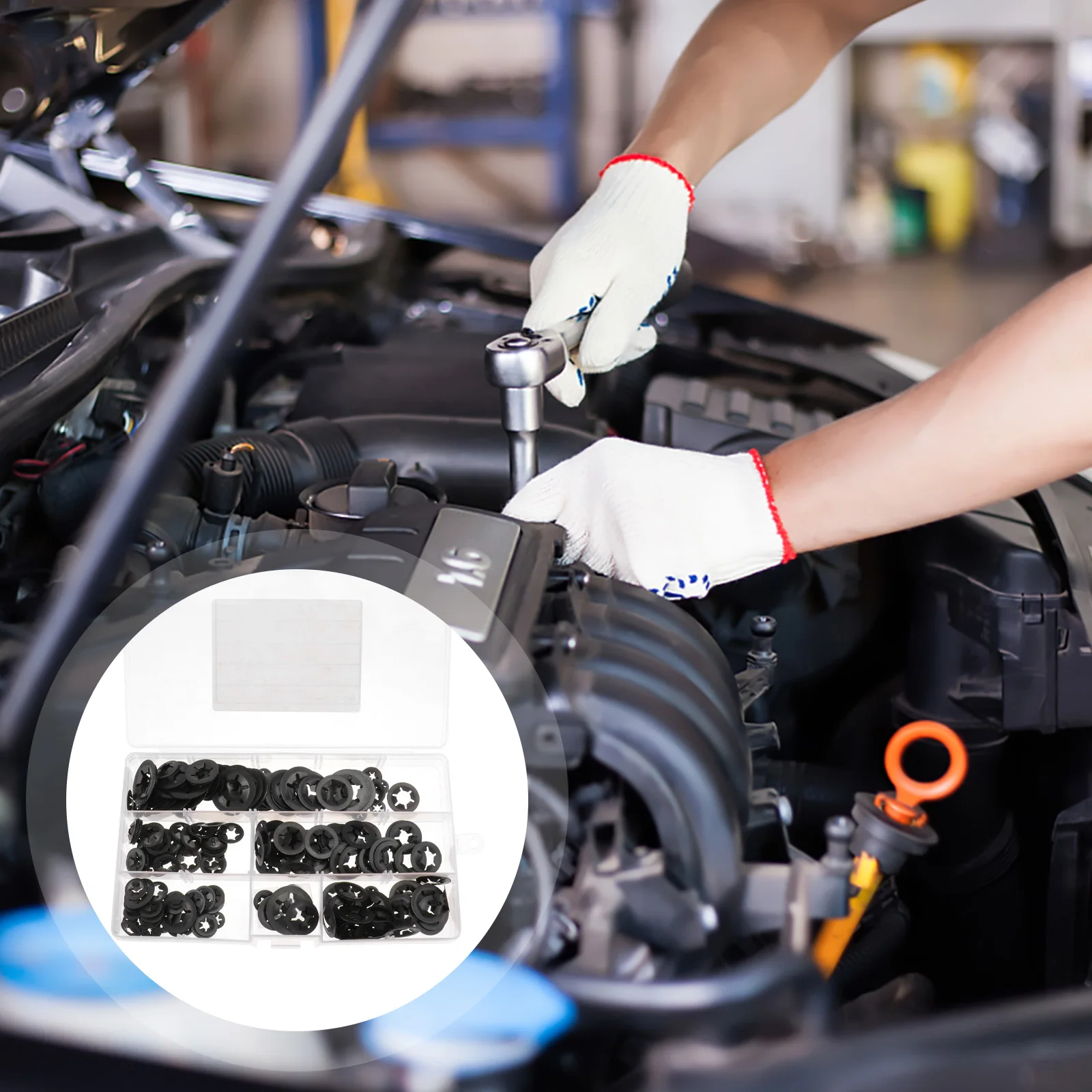 

280pcs Stainless Steel Anti Rust Locking Sump Plugs Water Fuel Hydraulic Fittings Retainer Ring Bearing Steel Washer