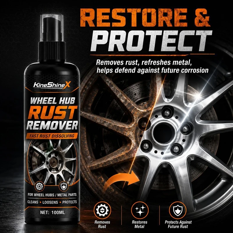 Fast Acting Car Wheel Hub Rust Remover Spray Quick Dissolve Rust Cleaner For Automotive Wheel Metal Parts