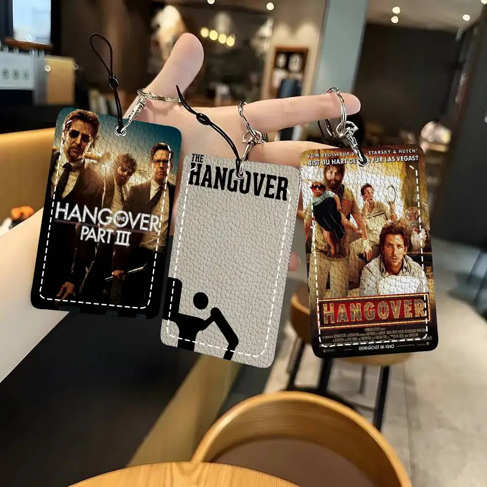 Hangover Movie Card Wallet With Keychain PU Leather Printed Pattern Card Holder