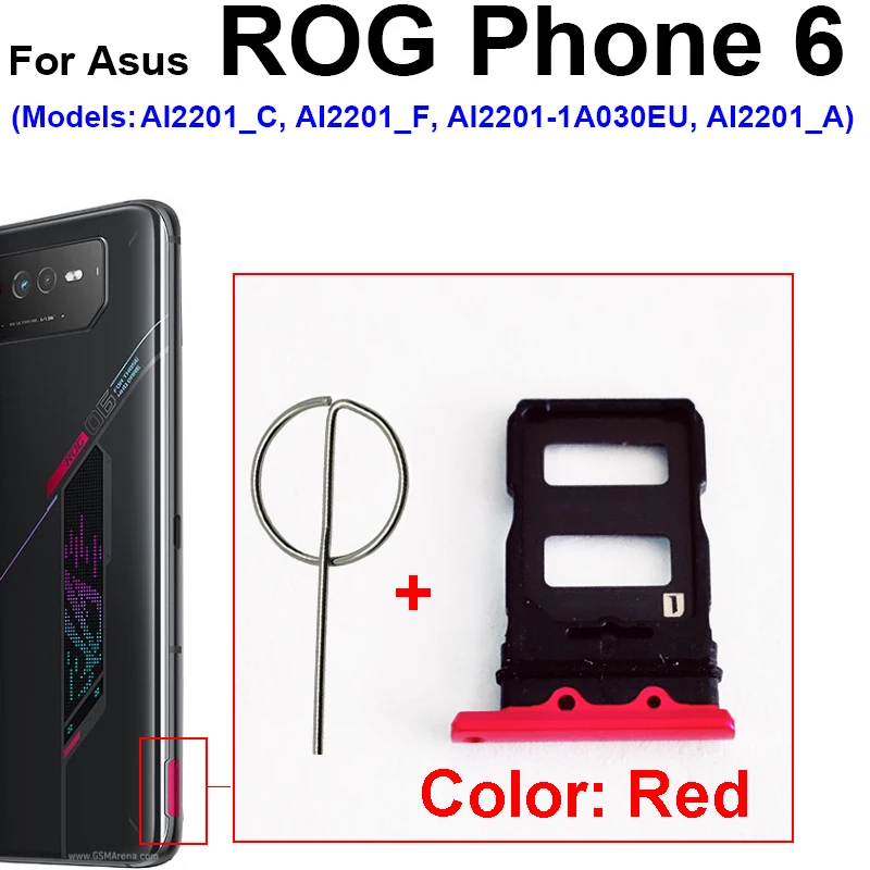 Sim Card Tray For Asus ROG Phone ZS600KL ROG II 2 ZS660KL ROG 3