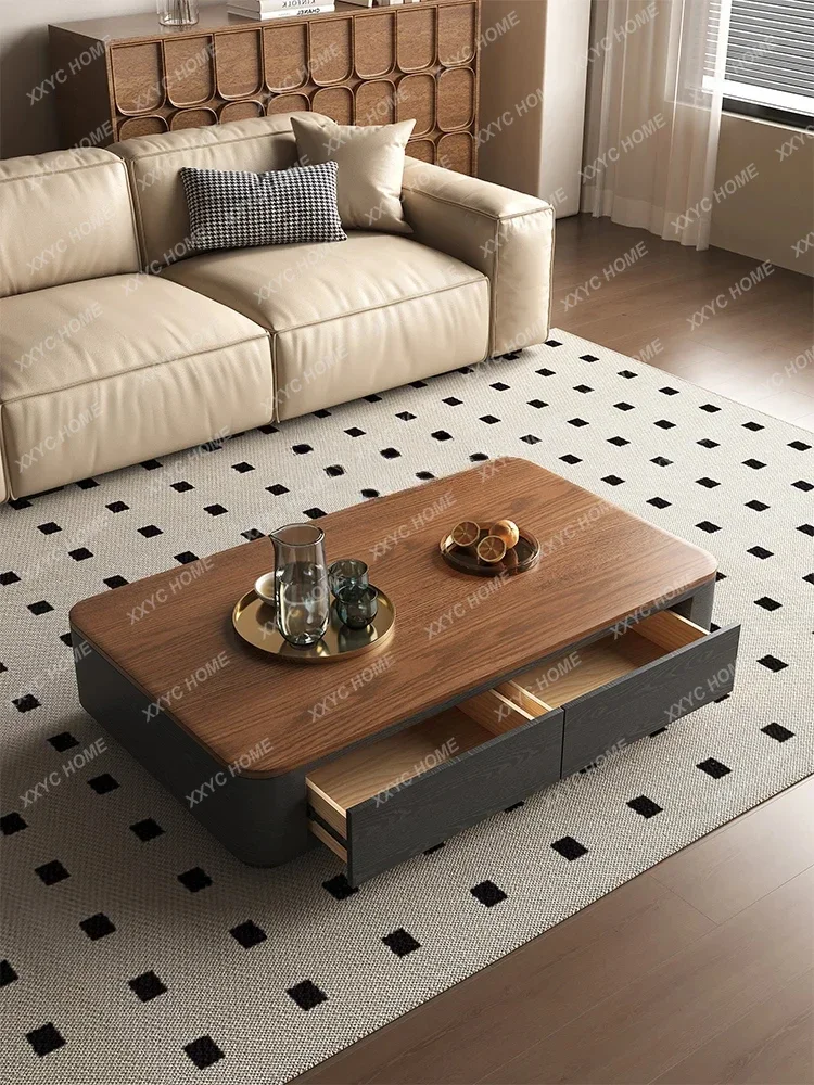 A  Chinese Ancient Style Coffee Table Living Room Home Small Apartment Tea Table Italian Retro Solid Wood