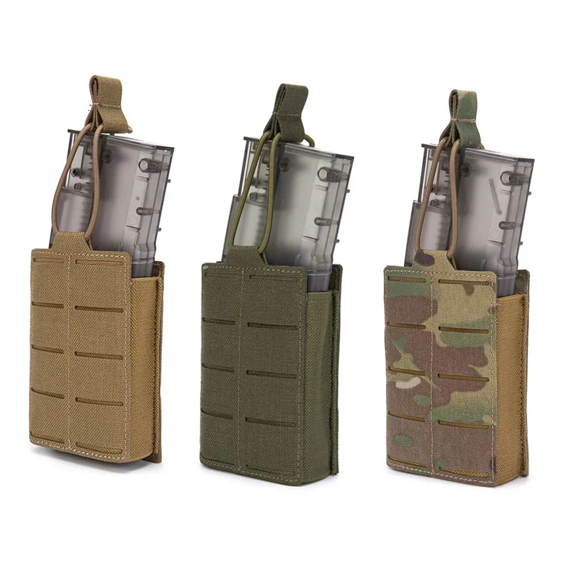 Tactical Molle Magazine Pouch 5.56mm Single Mag Bag for M4 M16 Laser Magazine Holder Waist Pack Hunting Gear