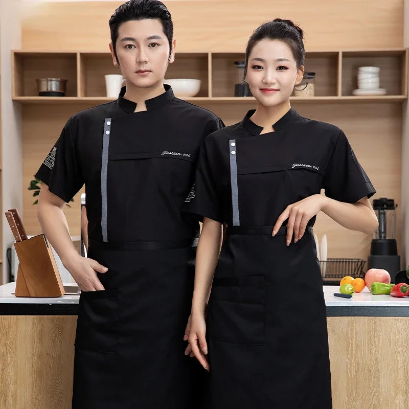 Chaqueta de Chef de restaurante occidental para hombre y mujer, traje de cocina de servicio de comida rápida, uniforme de Chef, ropa de trabajo de Catering de Hotel, venta al por mayor