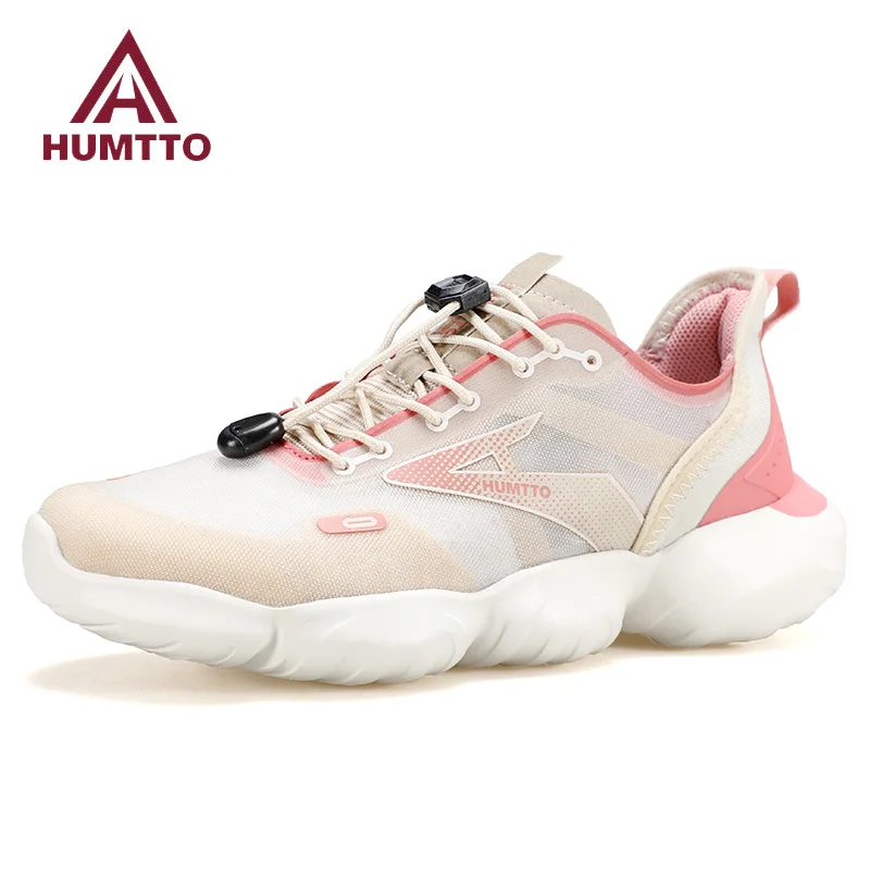 HUMTTO Breathable Casual Sneakers Luxury Designer Lightweight Shoes for Women Black Sports Jogging Running Shoes Womens Trainers