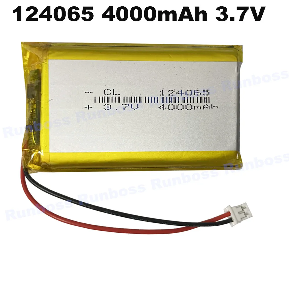 1-10 шт. 3,7 В, 4000 мАч, 124065, полимерная литиевая батарея PH, 2,0 мм, 2 контакта, умный замок, грелки для рук, планшет, камера, рекордер для вождения, радио