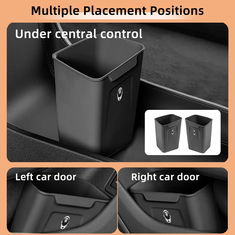 Silicone Car Interior Storage Box Portable Garbage Can Organizer Accessories For ORA