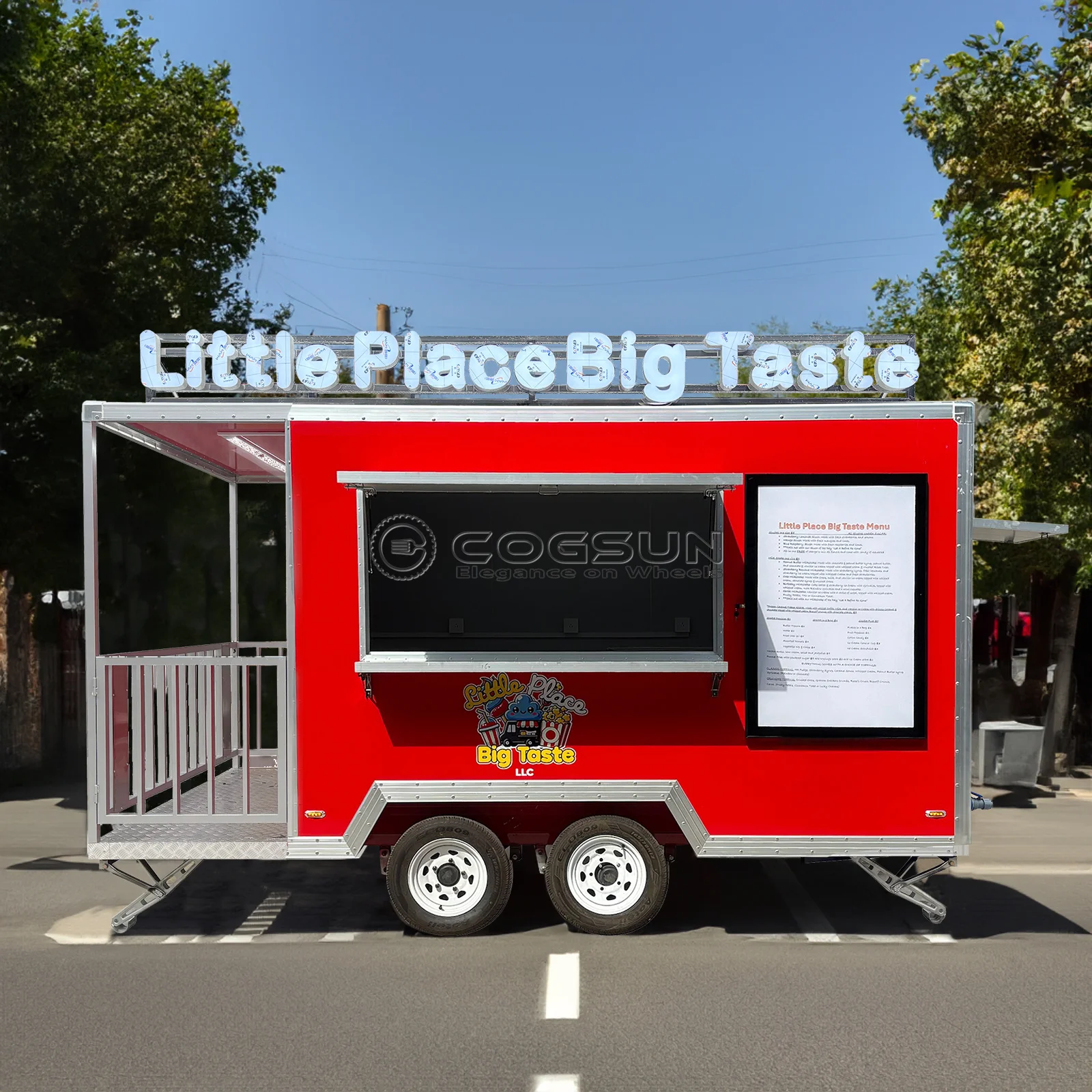 

Азиатская тележка для уличной еды для такояки и пузырькового чая Компактный универсальный прицеп