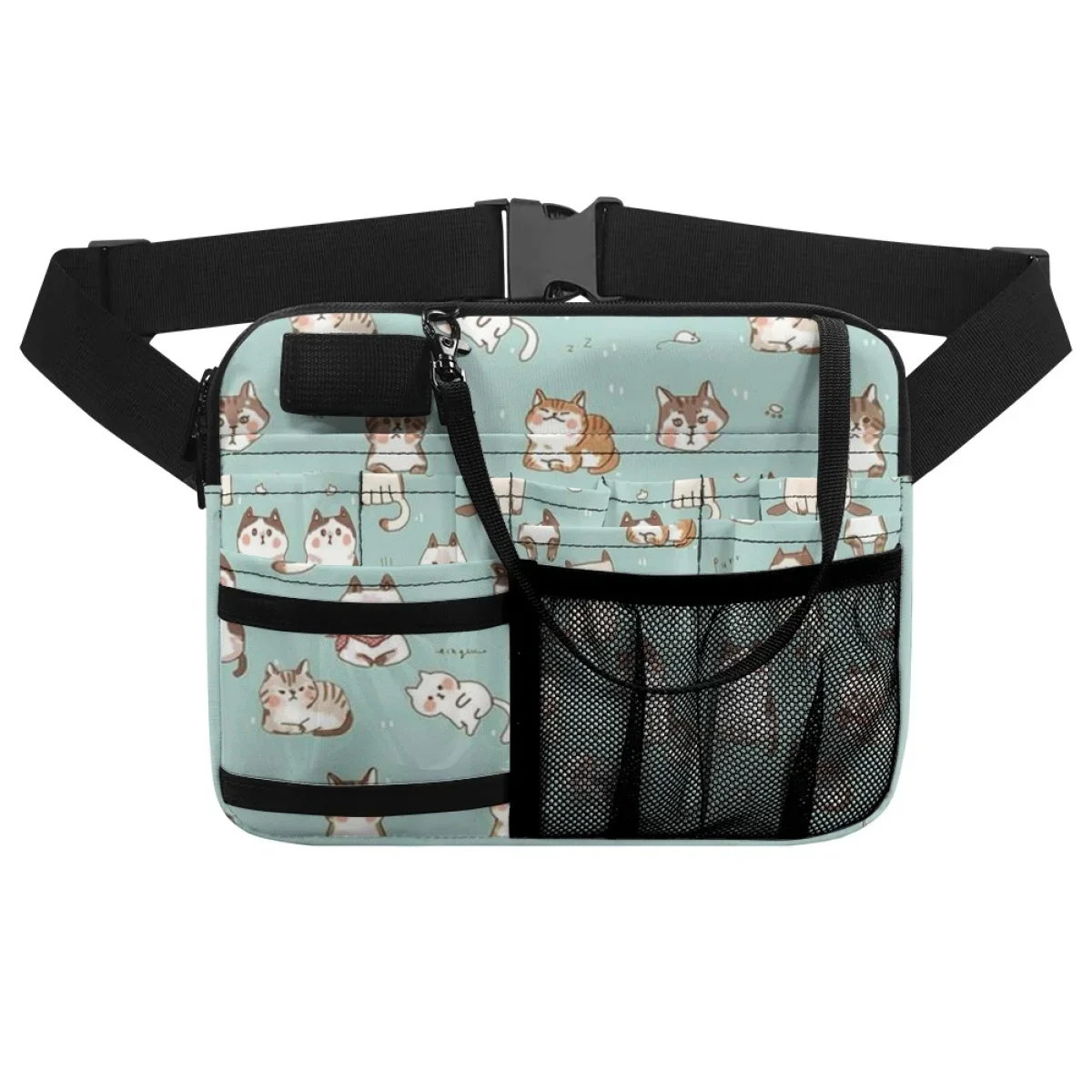 Drop Ship Organizer Pouch for Stethoscopes Bandage Scissor Cute Cartoon Cat Design Casual Nurse Fanny Pack Medical Tool Holder