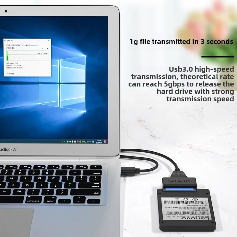 Sata para usb3.0 cabo de unidade fácil 2.5 polegadas 3.5 polegadas mecânico leitor de unidade de estado sólido cabo adaptador fonte de alimentação externa