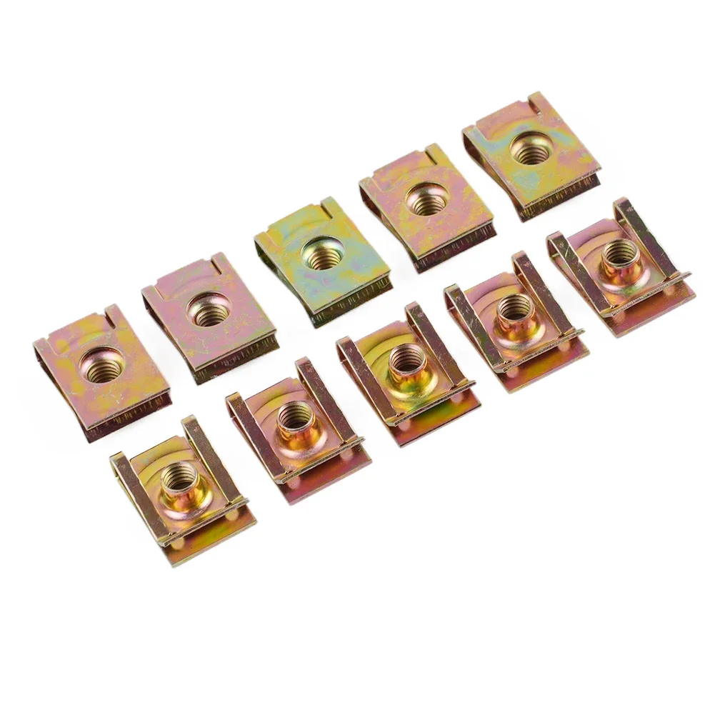 

10 шт. M6 цинковый зажим для спортивного мотоцикла обтекатель Spire скоростные зажимы зажим крепежные винтовые гайки высококачественный оцинкованный стальной зажим