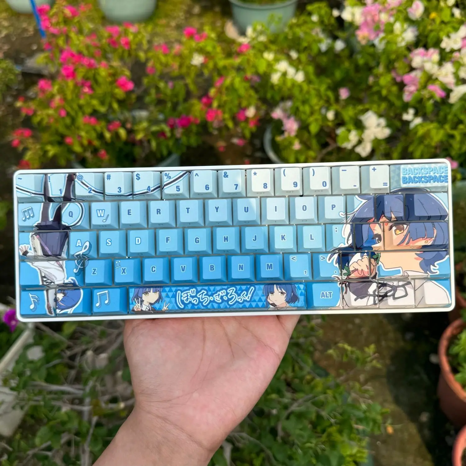 

Bocchi The Rock Key Cap Yamada Ryo Keycap Chreey Side Engraved Translucent PBT Hot Sublimation Two-dimensional Animation Keycap