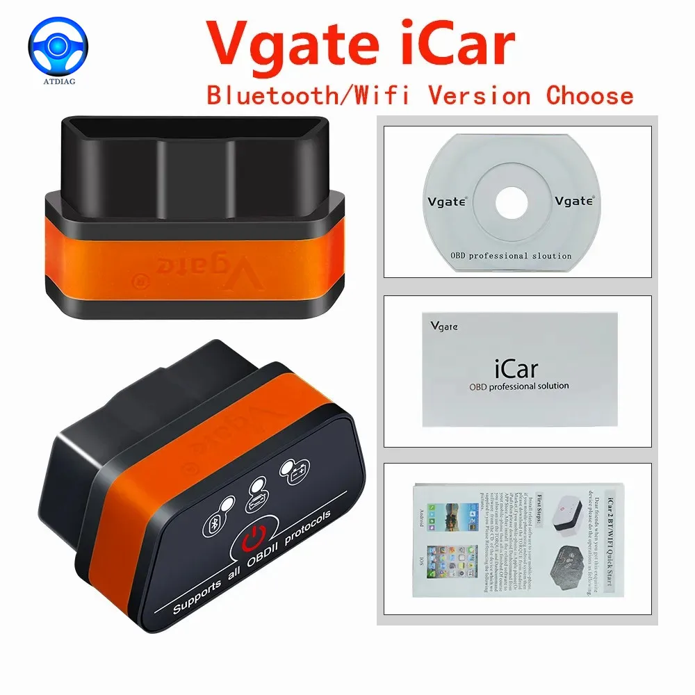 Vgate iCar 2 Pro Elm327 Bluetooth OBD2 V2.1 Elm 327 V2.1 Android Adapter Car Scanner OBD 2 Auto Diagnostic Tool Scanner iCar2