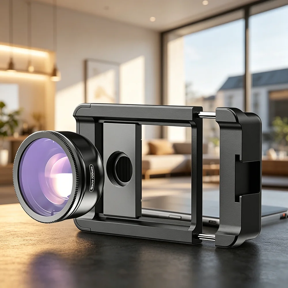 APEXEL 100mm Macro Photography Lens, Portable Optical Glass with CPL Filter, Compatible with Almost All Smartphones