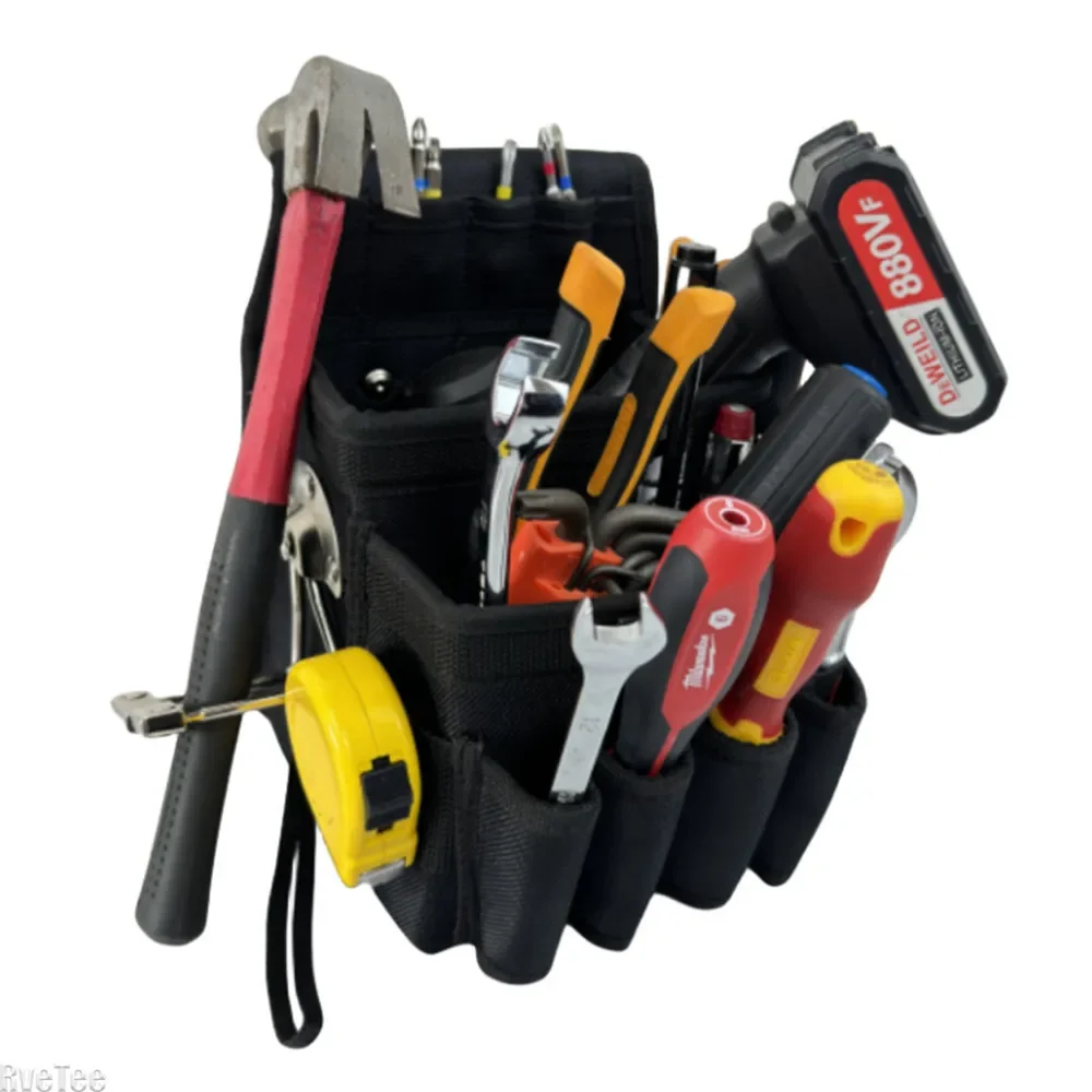 New Big Stereo Tool Waist Bag with Hammer Hanger Tape Measure Rope for Electrician Tool Organizer Carpenter Mechanic