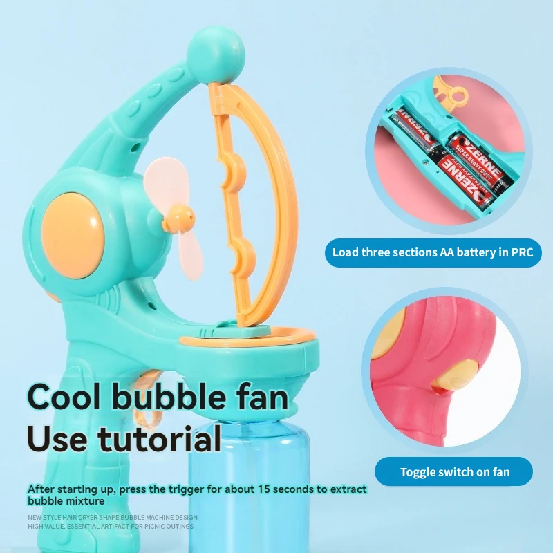 Seifenblasenmaschine, Rakete, vollautomatisch, bläst elektrische Seifenblasenpistole, Jungen- und Mädchenspielzeug, Kindertagsgeschenk, Party im Freien, Spielen