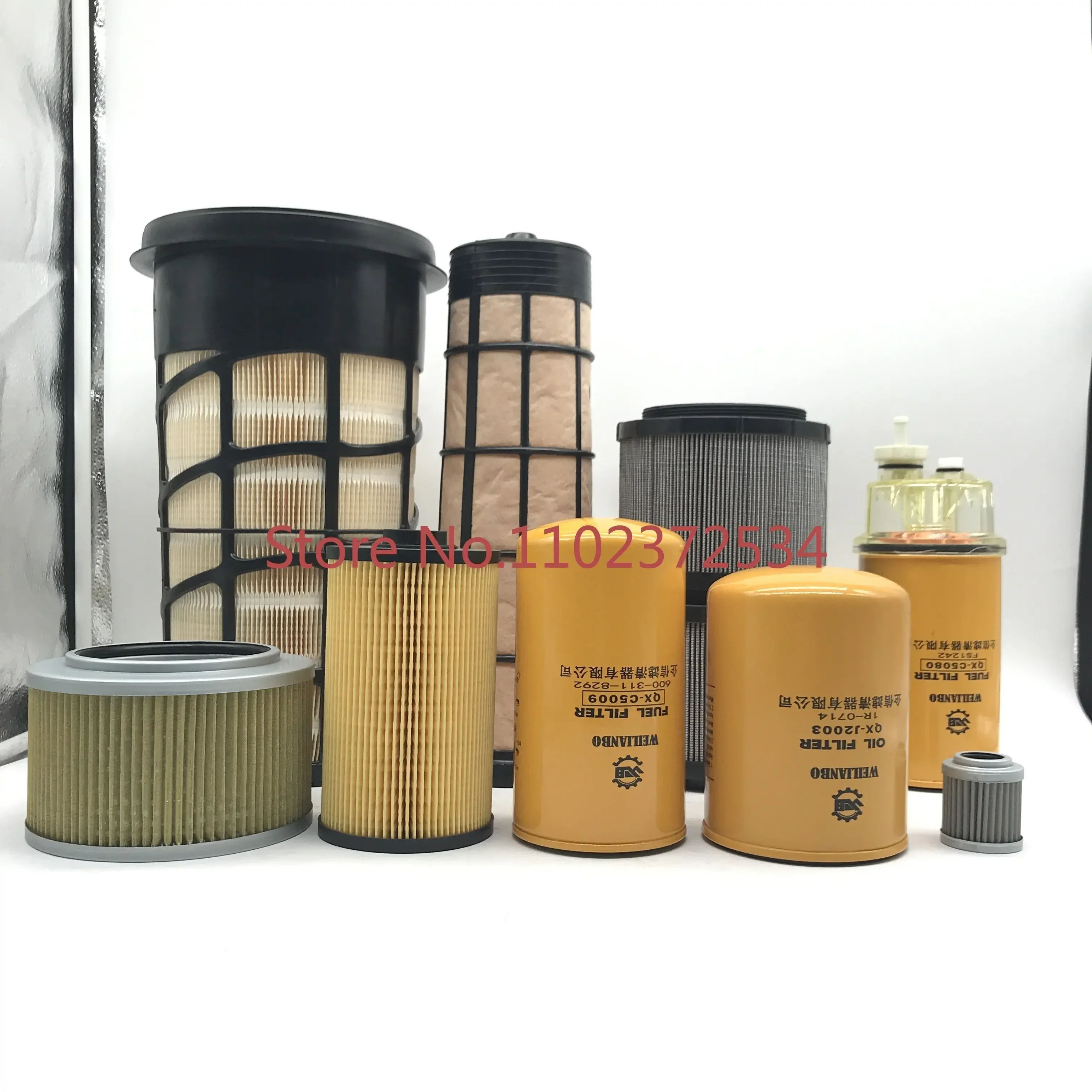 

Excavator KOSCO 140-8/130-8 hydraulic oil pilot oil air filter element excavator accessories