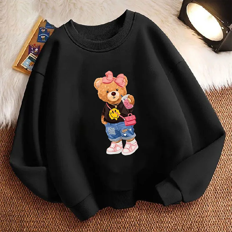Grafik 2026 Y2k Hip-Hop Bären-Hoodie Pullover O-Ausschnitt Kinder-Sweatshirt Kapuzenpullover Jungen Mädchen Lässige Hoodies Hip-Hop-Kleidung