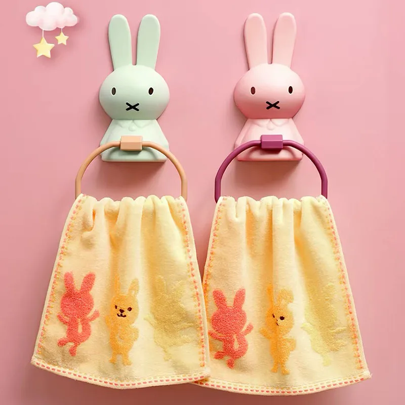 Soporte para rollos de papel de cocina Kawaii Miffy, soporte para toallas sin perforaciones, organizador práctico para el hogar, regalo navideño, juguetes