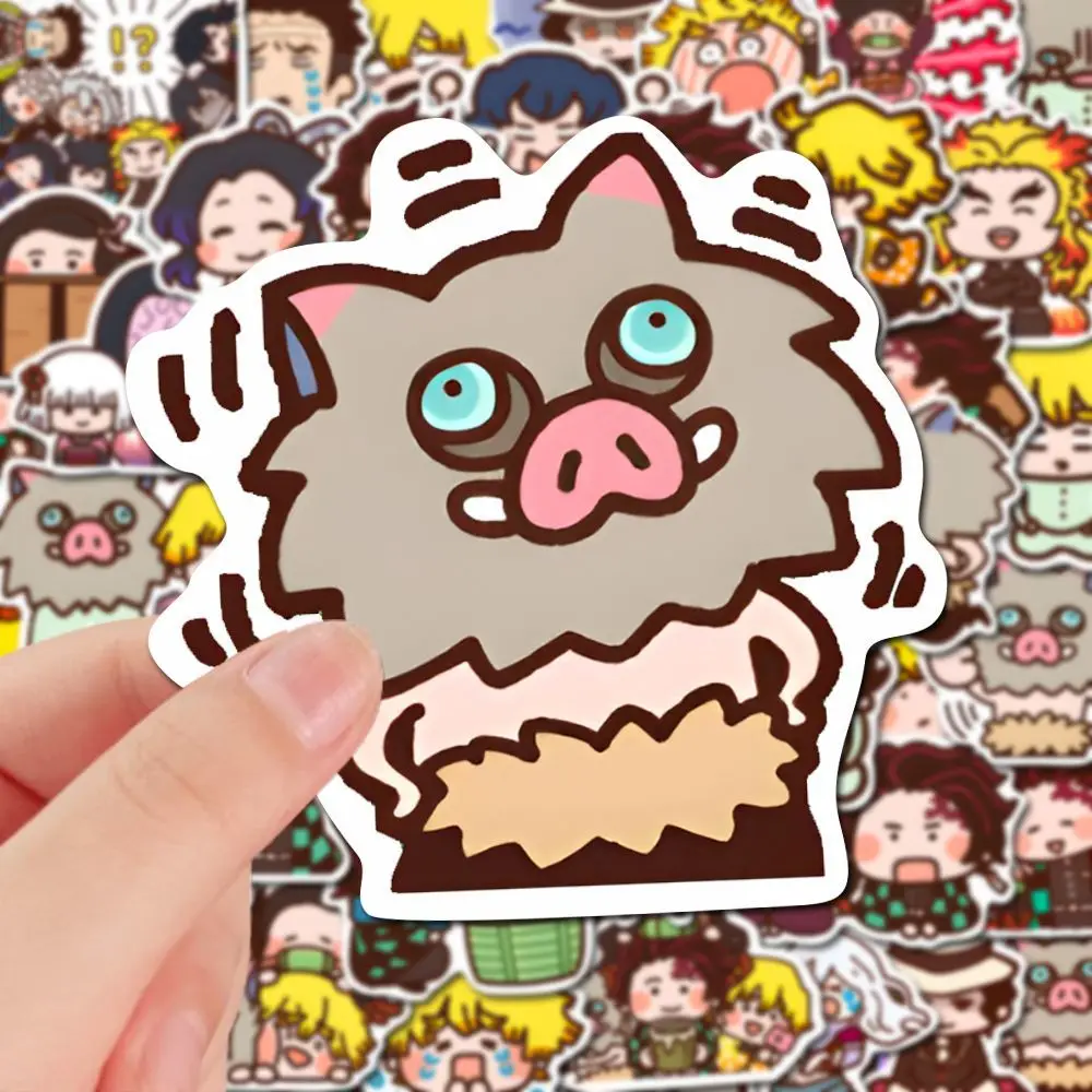 

Cute 160Pcs Demon Slayer Stickers Q Version Children Diy Toy Series Stickers Kamado Nezuko Agatsuma Zenitsu Student Gril Boygift