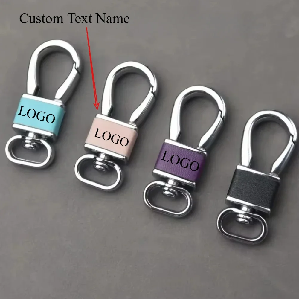 

Personalized Leather Car Keychain for Men and Women Retro Vintage Keyring Customized Laser Engrave Logo Name Key Chain Ring Gift