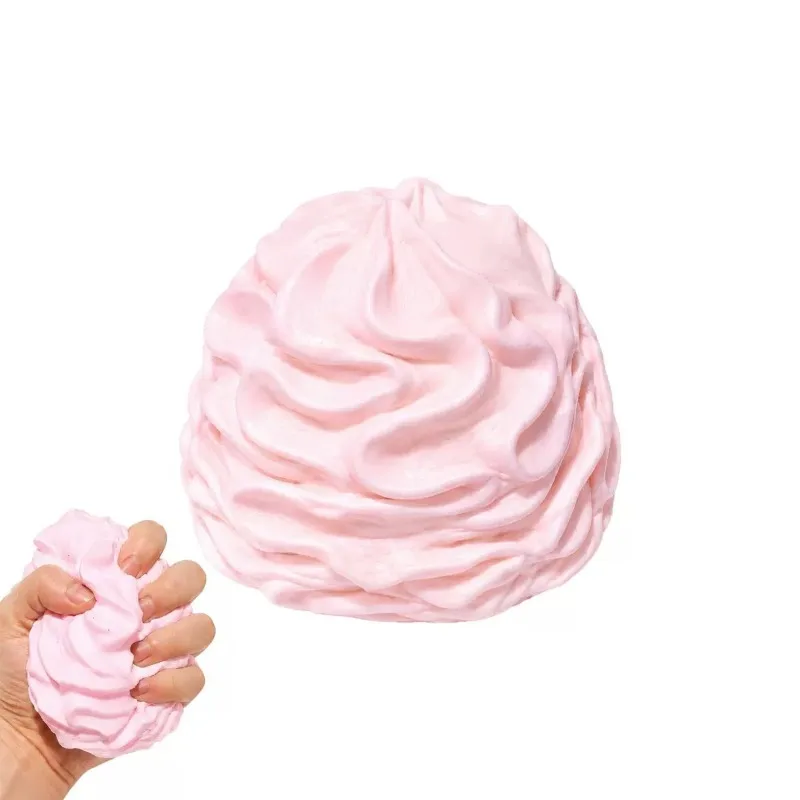 Rosa/Blau/Cremegelb Weiches Creme-Quetschspielzeug TPR Cream Puff Stressabbau-Spielzeug Stressabbau-Wunder Realistisches Creme-Roll-Spielzeug – Detail 6