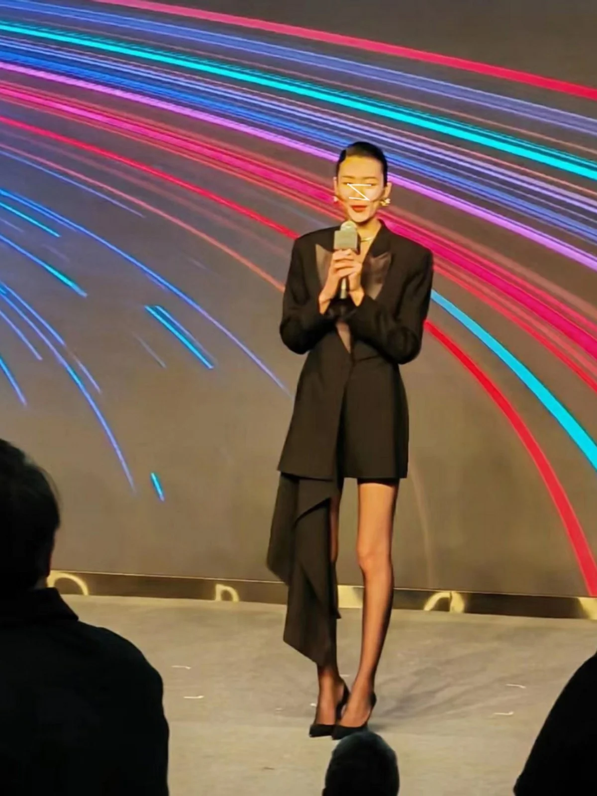 

Slimming Effect Busin Casual Bal Big Collar T Dr with Pleated Hem Long Sve Mid-Length Polyester Spring Dr