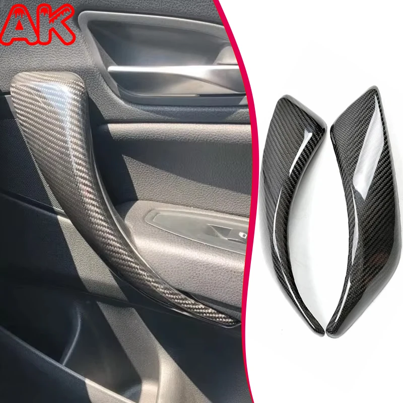 For BMW 1 2 Series F20 F21 F22 F23 M2 F87 Real Carbon Fiber Car Interior Door Handle Decorative Cover Car Interior Accessories