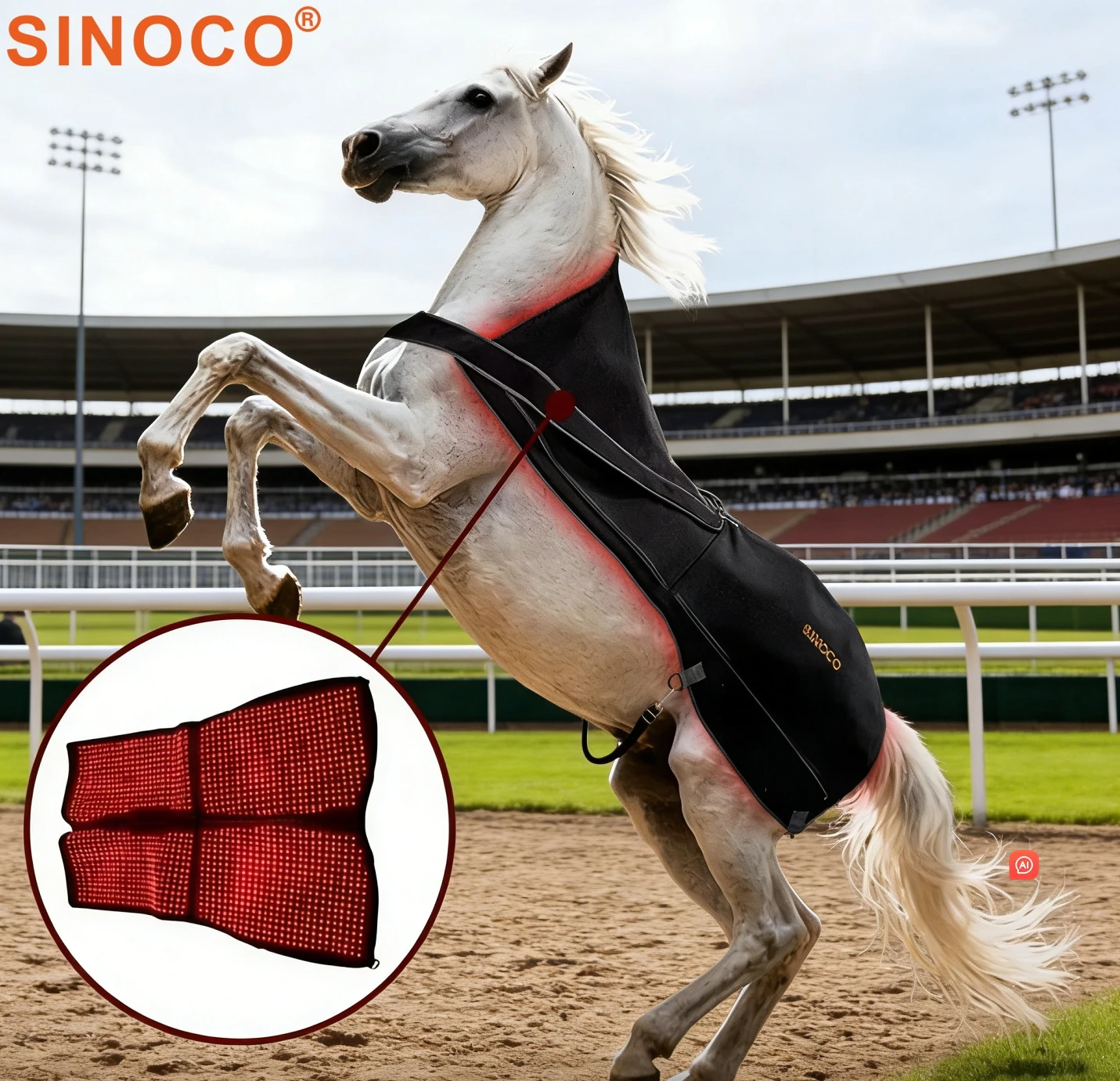 

High Quality Equestrian Red Light Therapy Pad Competition Horse Rug Equine Light Therapy Blanket Used For Back