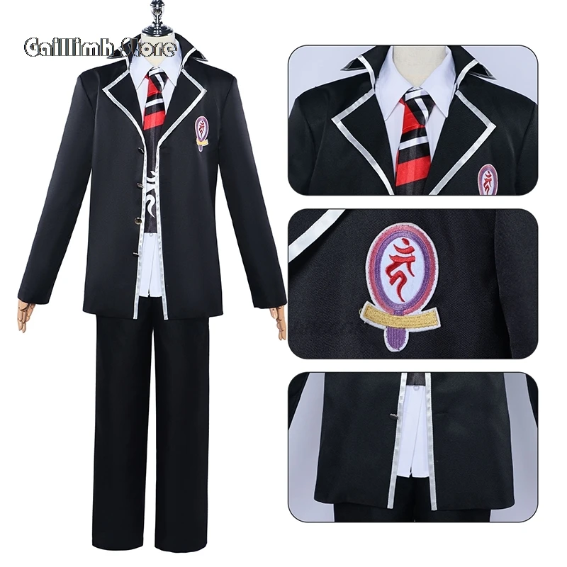 Anime Ao geen Exorcist Cosplay Blue Exorcist Rin Okumura Cosplay Kostuum Schooluniform Mannen Pakken Outfits Cosplay Staart met Oren