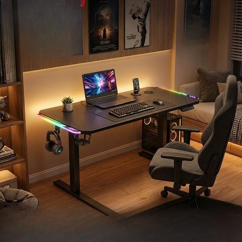 Gaming computer desk Household smart electric lifting table Standing desktop table Mobile desk Bedroom study table