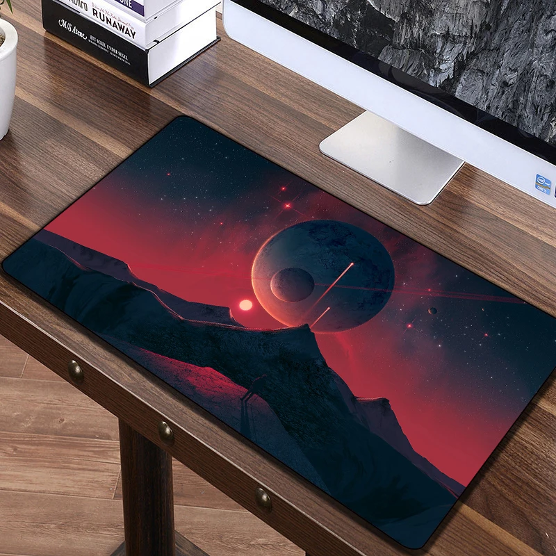 

GuJiaDuo Space Art 80x40 Large Size Mouse Pad Gamer XXL Laptop Desk Mat PC Table Pad Gaming Hoom Accessories Plant Mouse Pad Rug