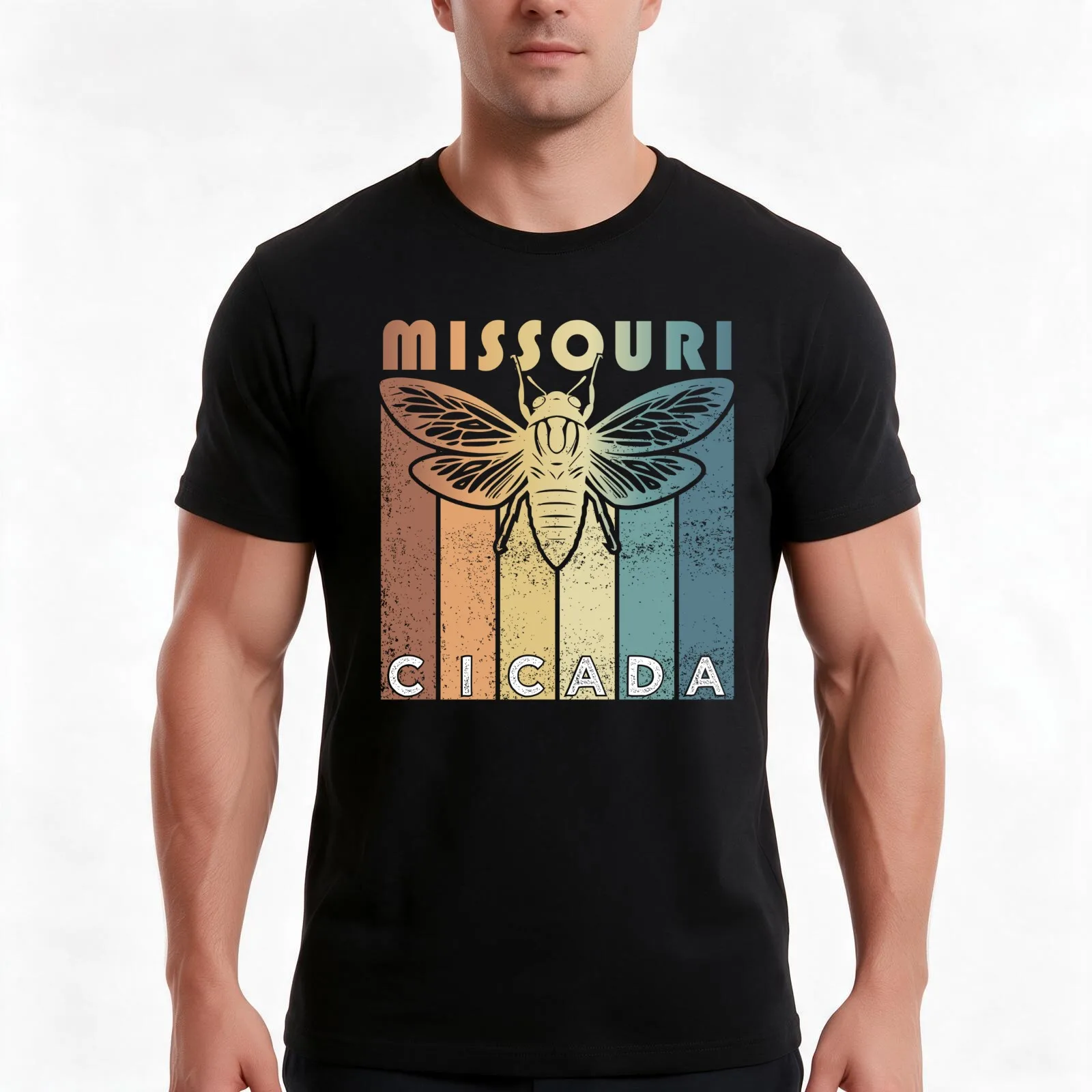Retro Missouri 2024 Cicada Summer Swarm Vintage Cicada T-Shirt Summer Casual Cotton Tee Oversized Streetwear Tops
