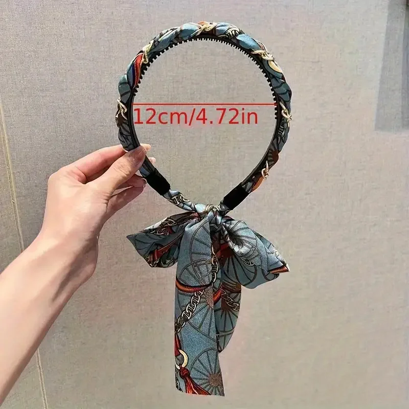 3 Stück Vintage-inspirierte Kette und Band-Stirnbänder für Damen, elegante Haar-Accessoires, perfekt für Zöpfe und Hochsteckfrisuren, stilvolle Haardekoration – Detail 3