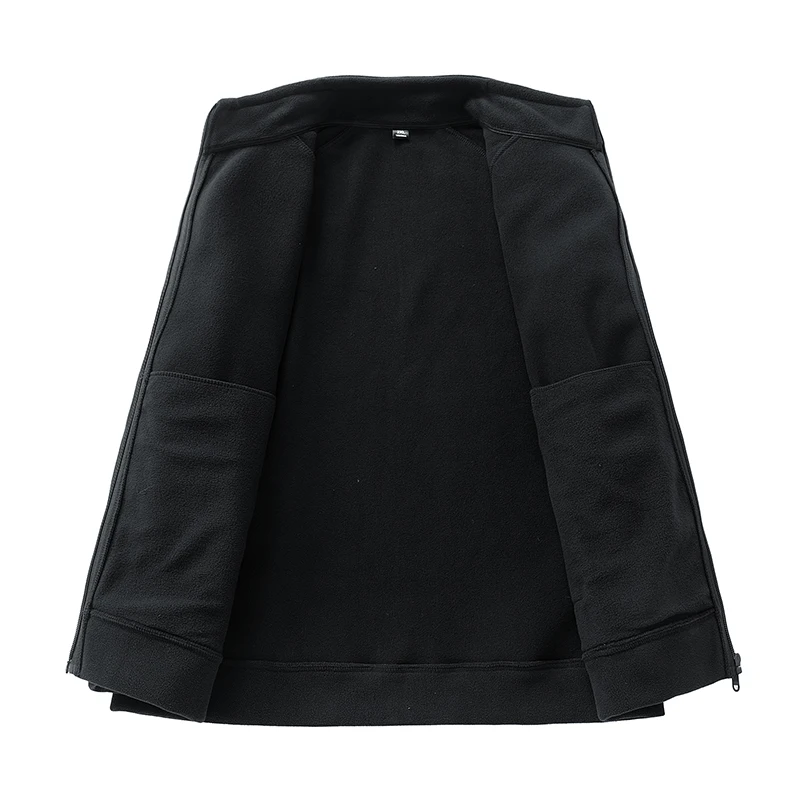 

Casual Fce Lined Stand Collar Men's Jaet Warm Versatile Daily Wear Outdoor Polyester Long Sve Zipper Closure Coat