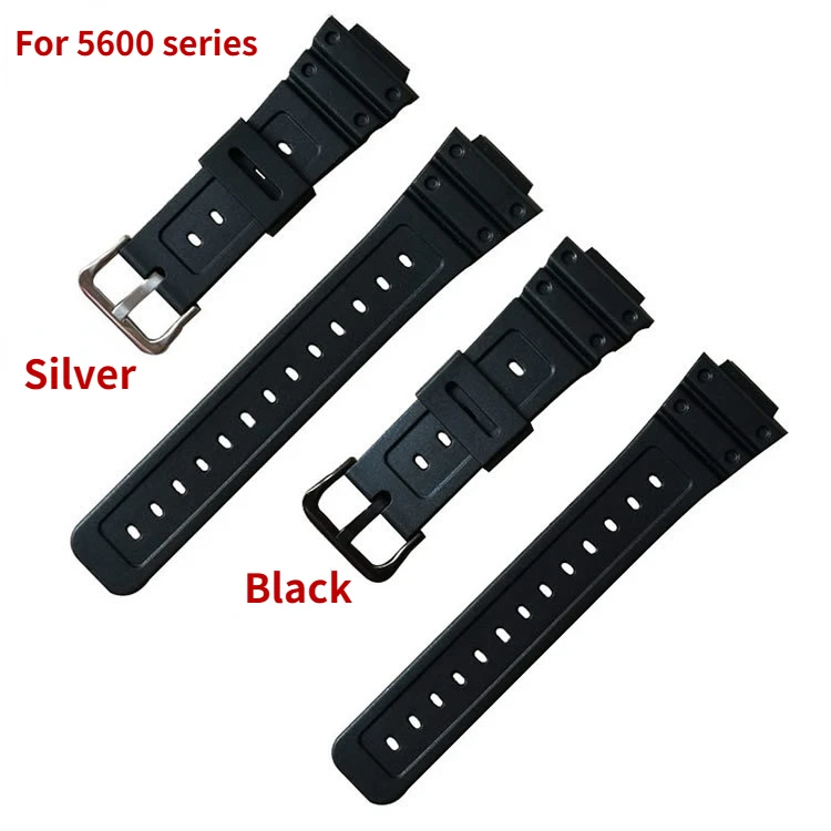 For Casio for G-shock GW M5610 DW 5600 6900 9052 16mm Rubber Watch Strap Silicone Band Plastic PU Watchbands Student Bracelet