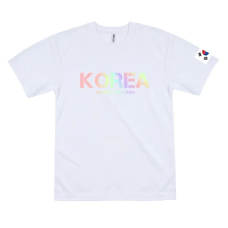 2022 NEW Unisex KOREA Laser Print Holographic Outdoor Casual Everyday Cotton Short Sleeve T-Shirt