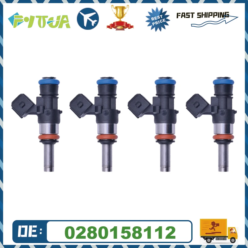 

4pcs High Quality fuel Injector 0280158112 for VW 412 73-94 Genuine Bosch EV14 12ohm 714cc 0 280 158 112