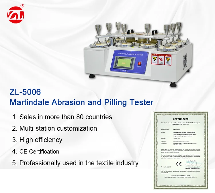 ISO 12945 2 Martindale Abrasion Tester Pilling Tester